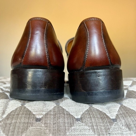 Magnanni Brown Leather Classic Penny Loafer Slip On Shoes Men’s Size 9 M 14658 - Picture 11 of 16